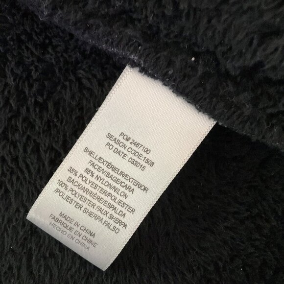 Splendid Xs Sherpa Lined Vest X - Small Gray Black Goth Preppy - Picture 10 of 13